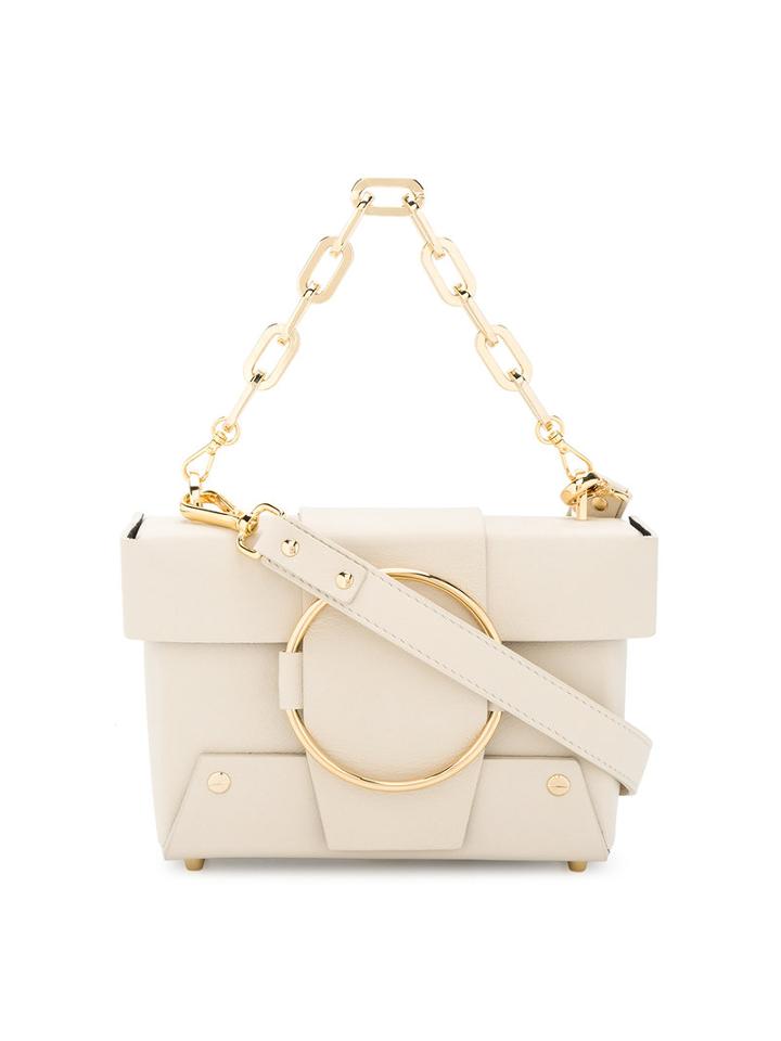 Yuzefi - Asher Cross-body Box Bag - Women - Leather/metal - One Size, Nude/neutrals, Leather/metal