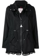 Moncler Zip Front Parka Coat - Black