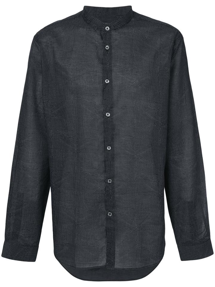 John Varvatos Band Collar Shirt - Black