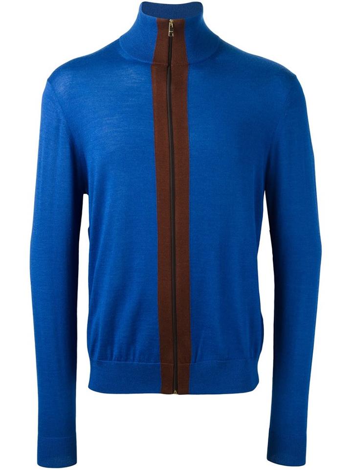 Paul Smith Contrast Zip Cardigan
