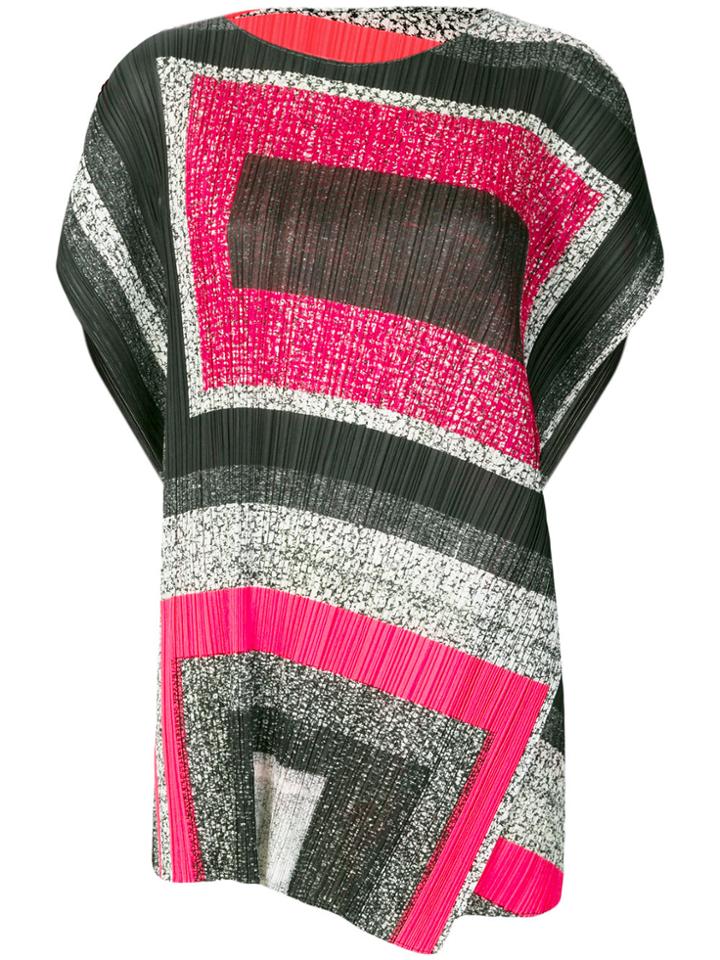 Pleats Please By Issey Miyake Pleated Printed T-shirt - Multicolour