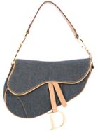 Christian Dior Vintage Denim Saddle Handbag - Blue