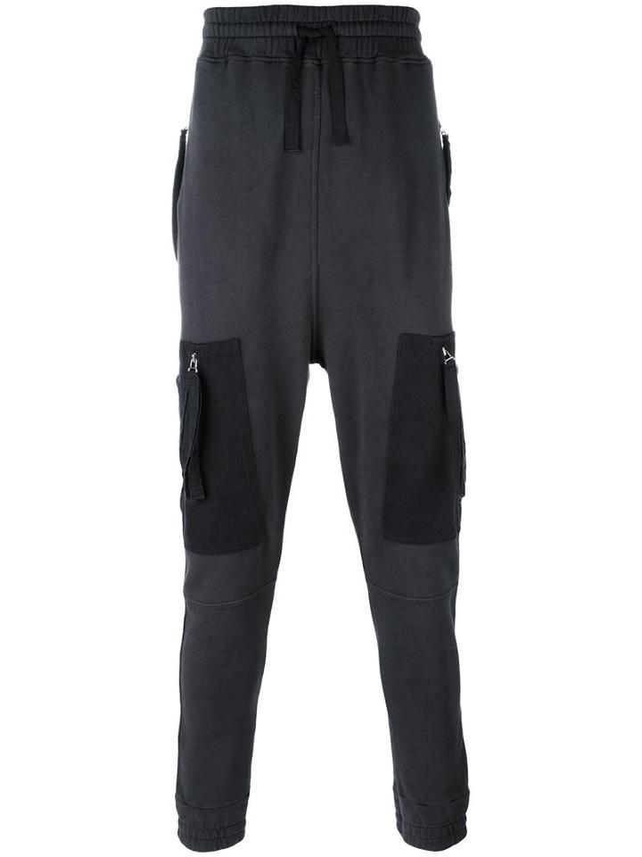 Blood Brother Cargo Track Pants, Men's, Size: Medium, Grey, Cotton