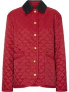 Burberry Diamond Quilted Barn Jacket - Red
