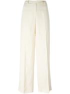 Prada Vintage Wide Leg Trousers, Women's, Size: 42, White