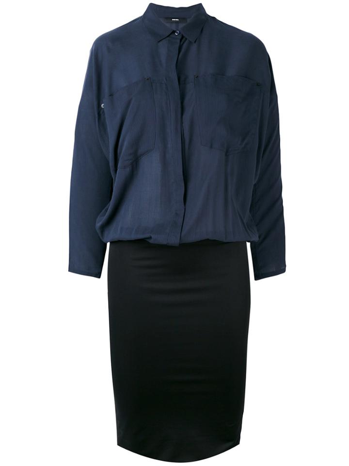 Diesel Striped Beverly Dress - Blue