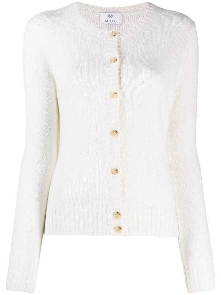 Allude Cable Knit Jumper - White