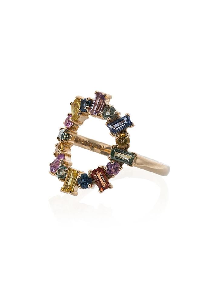Ileana Makri Rainbow Stones Ring - Gold