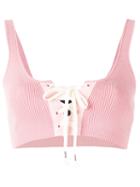 Fenty X Puma - Fenty Crop Tank Top - Women - Cotton/nylon/spandex/elastane - L, Pink/purple, Cotton/nylon/spandex/elastane