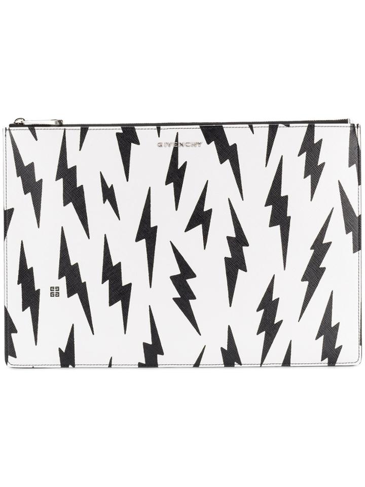 Givenchy Large Lightning Bolt Pouch - White