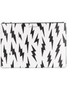 Givenchy Large Lightning Bolt Pouch - White