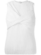 Victoria Victoria Beckham Pleated Knot Tank - White