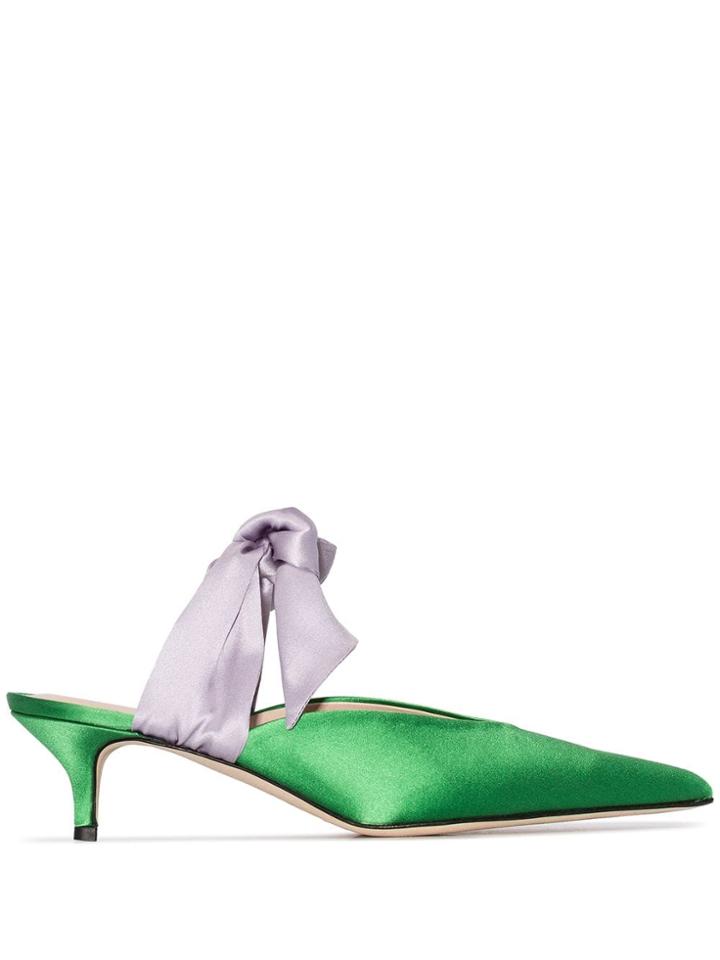 Gia Couture Bandana Girl 55mm Mules - Green