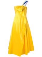 Peter Pilotto Taffeta Corset Dress, Women's, Size: 8, Yellow/orange, Silk/polyester