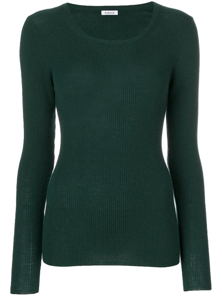 P.a.r.o.s.h. Ribbed Knit Jumper - Green