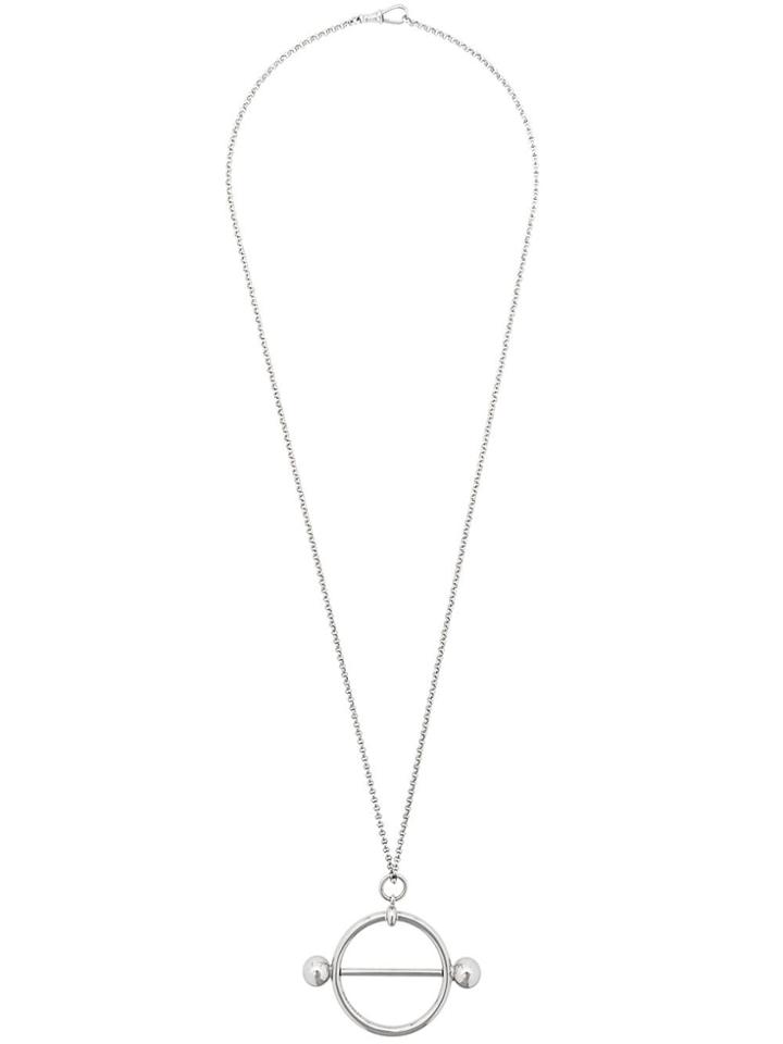 Jw Anderson Silver Disc Pendant