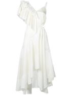 Loewe Asymmetric Ruffle Dress - White