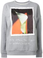 Each X Other Alessandra D'urso Print Sweatshirt, Women's, Size: Large, Grey, Cotton/silk