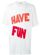 Faith Connexion Oversized 'have Fun' T-shirt, Adult Unisex, Size: Small, White, Cotton