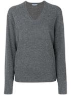 Prada V-neck Oversized Sweater - Grey
