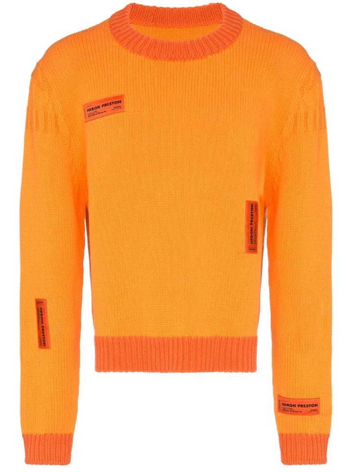 Heron Preston Crazy Label Sweater - Orange