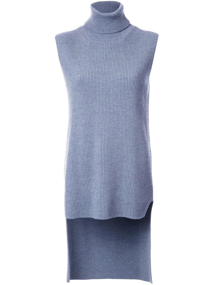Studio Nicholson Ribbed Sleeveless Knitted Top, Women's, Size: 0, Grey, Cashmere/wool