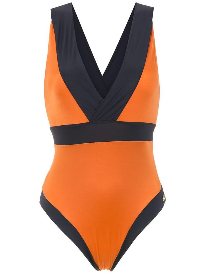Brigitte Panelled Swimsuit - Yellow