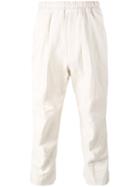 By Walid - Morton Cropped Trousers - Men - Cotton/linen/flax - Xl, Nude/neutrals, Cotton/linen/flax