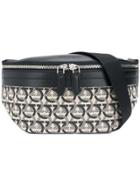 Salvatore Ferragamo Gancio Monogram Print Belt Bag - Black