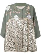 Antonio Marras - Lace Panel Jacket - Women - Linen/flax/polyester/lyocell - 42, Women's, Grey, Linen/flax/polyester/lyocell