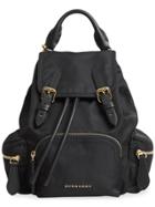 Burberry The Crossbody Rucksack In Nylon And Leather - Black