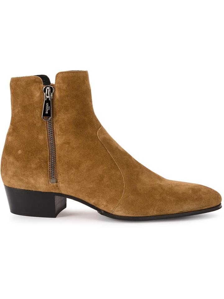 Balmain Balmain W8hc306pcro 1611 Cuir Suede - Brown