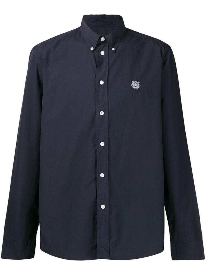 Kenzo Logo Slim-fit Shirt - Blue