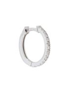 Botier 18kt White Gold Diamond Huggie Hoop - Silver