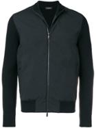 Z Zegna Fitted Bomber Jacket - Black