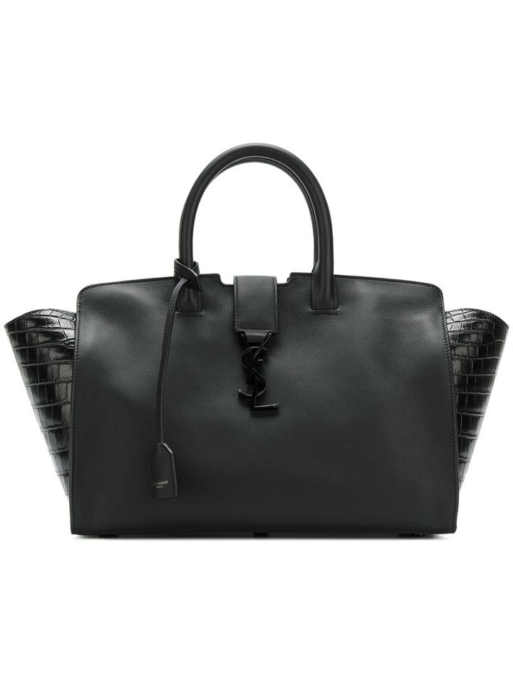 Saint Laurent - Cabas Tote - Women - Calf Leather/leather - One Size, Black, Calf Leather/leather