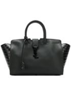Saint Laurent - Cabas Tote - Women - Calf Leather/leather - One Size, Black, Calf Leather/leather