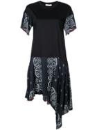 Adeam Paisley Print Draped Dress - Black