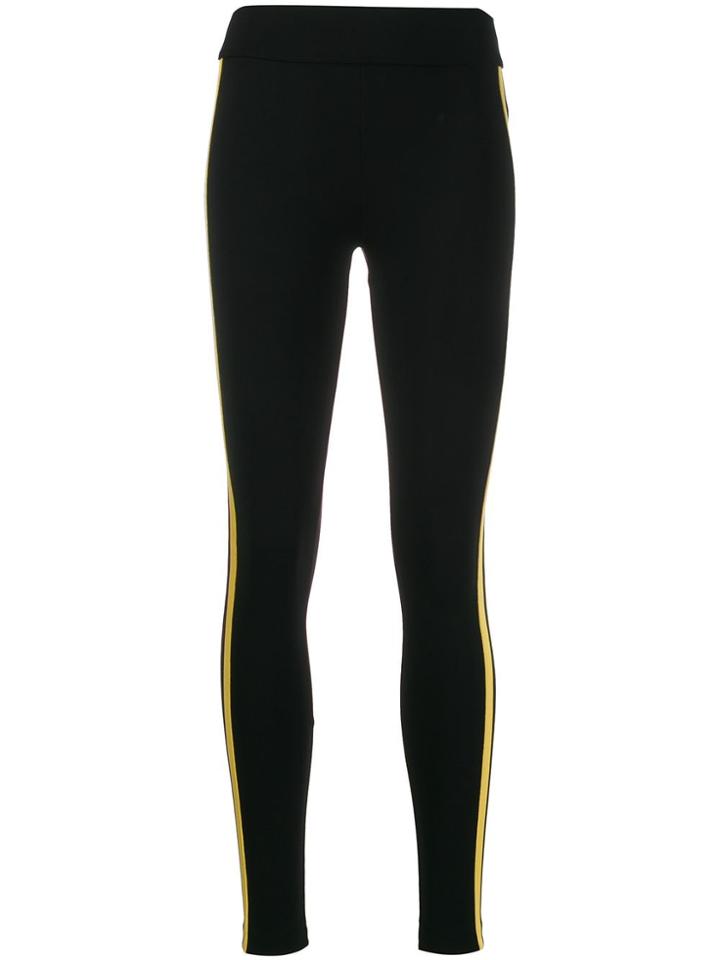 No Ka' Oi Contrast Side Stripe Leggings - Black