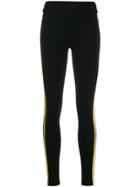 No Ka' Oi Contrast Side Stripe Leggings - Black