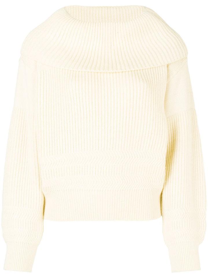 Issey Miyake Vintage 80's Cowl Neck Jumper - White