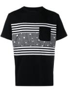 Uniform Experiment Patchwork T-shirt, Men's, Size: 2, Black, Cotton
