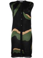 Marco De Vincenzo Sleeveless Cardigan, Women's, Size: 44, Black, Polyamide/viscose