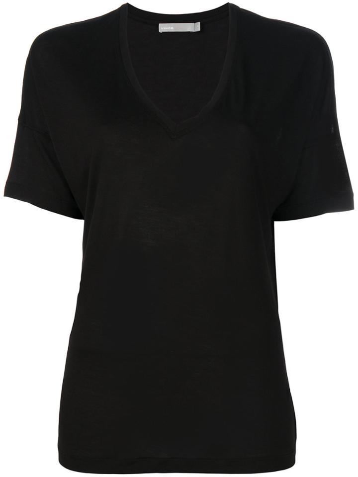 Vince Marl Effect T-shirt - Black