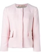 Marni Three-quarter Sleeve Jacket, Women's, Size: 38, Pink/purple, Cotton/viscose/virgin Wool