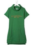 Philosophy Di Lorenzo Serafini Kids Teen Logo Jersey Dress - Green