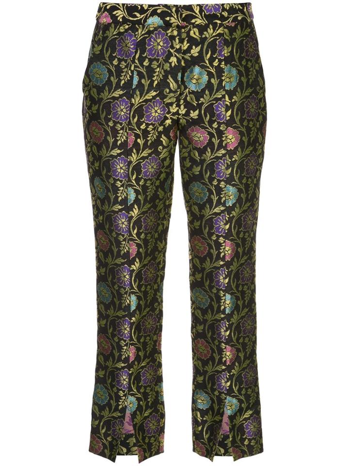 Josie Natori Jacquard Print Trousers - Black