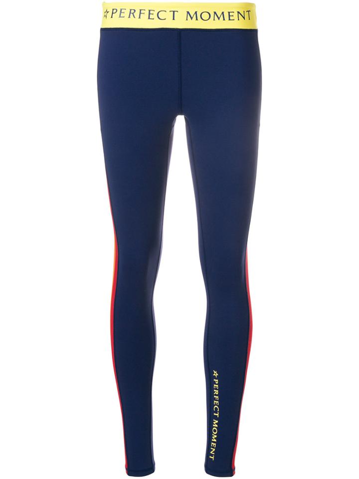 Perfect Moment Stripes And Stars Leggings - Blue