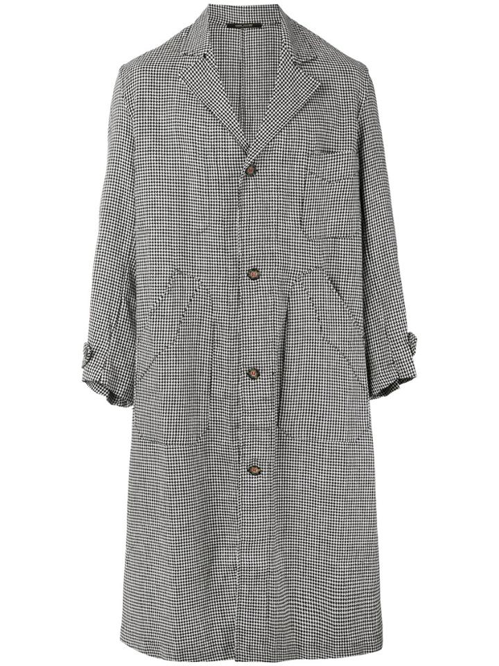 Ermanno Gallamini Dogtooth Coat - Black