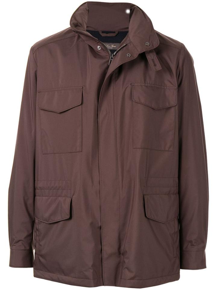 Loro Piana Single-breasted Fitted Jacket - Brown